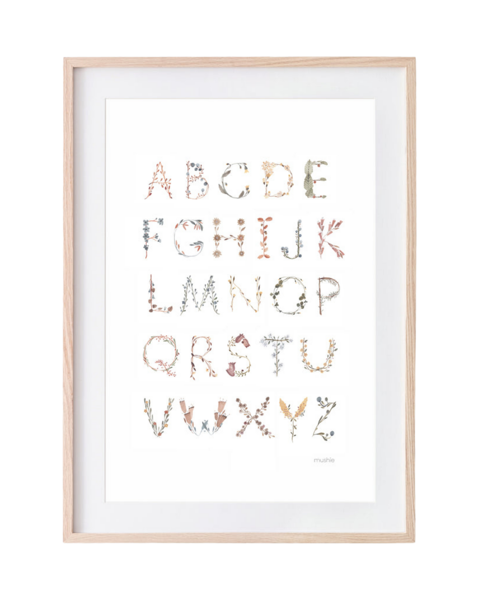 Mushie Alphabet Wall Print
