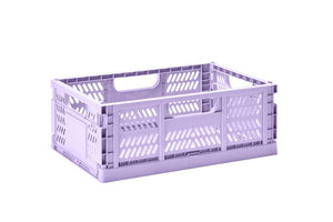 Recycled Folding Storage Crate - Lilac