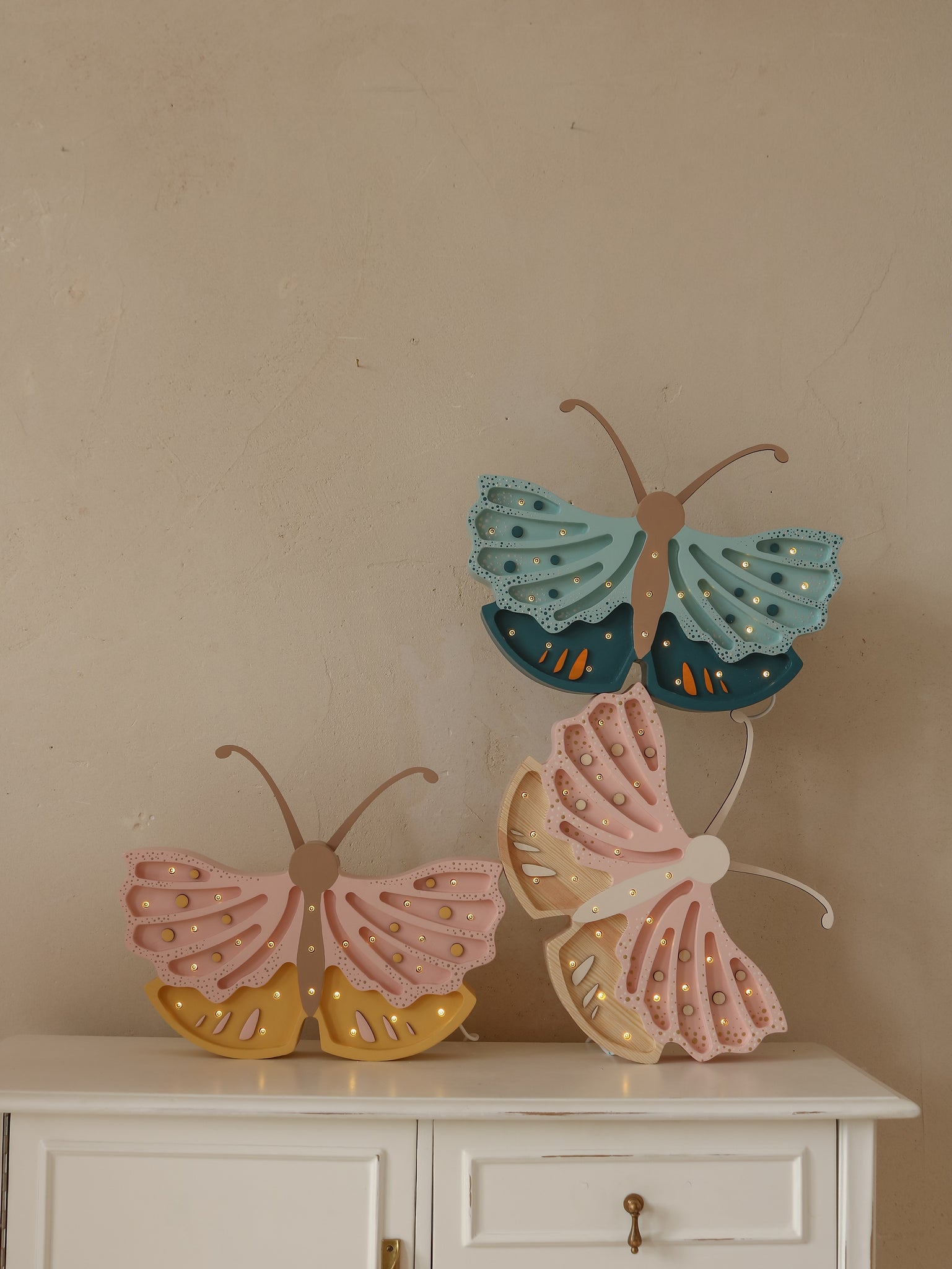 Little Lights - Butterfly Lamp- Strawberry Cream