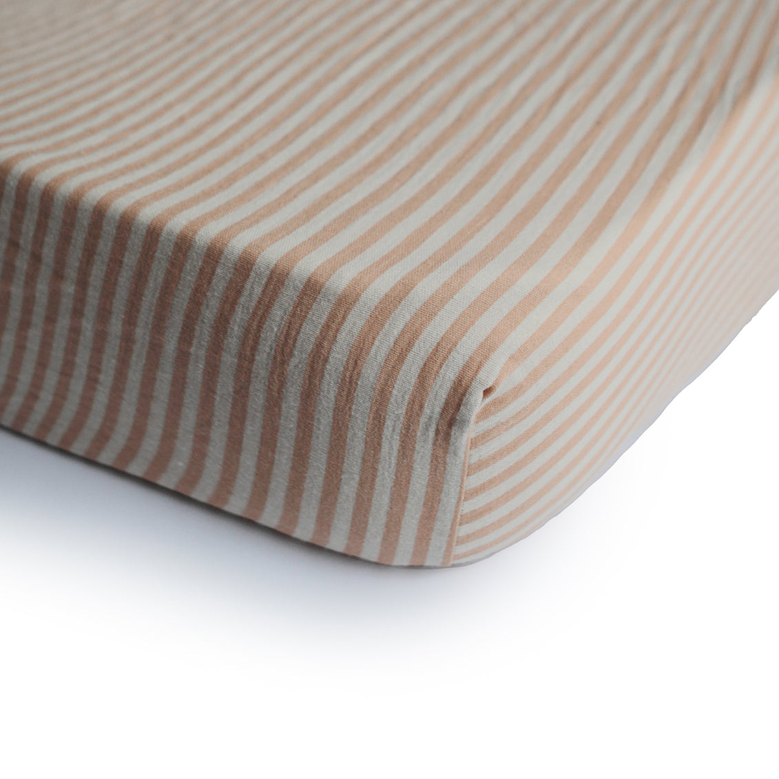 Mushie Cot Sheet - Natural Stripes